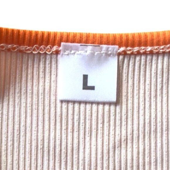 Pumpkin Sunflower Print Long Sleeve V Neck Fall Top Womens Size Large Polyester - Picture 8 of 13